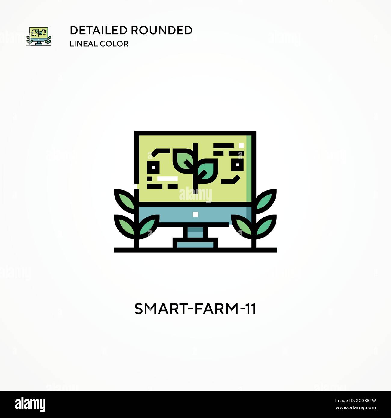 Icône de vecteur Smart-Farm-11. Concepts modernes d'illustration vectorielle. Facile à modifier et à personnaliser. Illustration de Vecteur