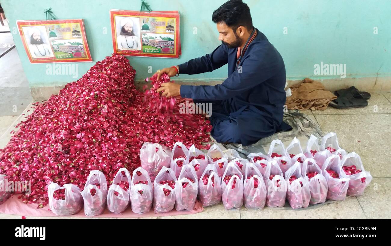 Visite de la tombe du Shah de Waris au cheikhupura Pakistan Banque D'Images