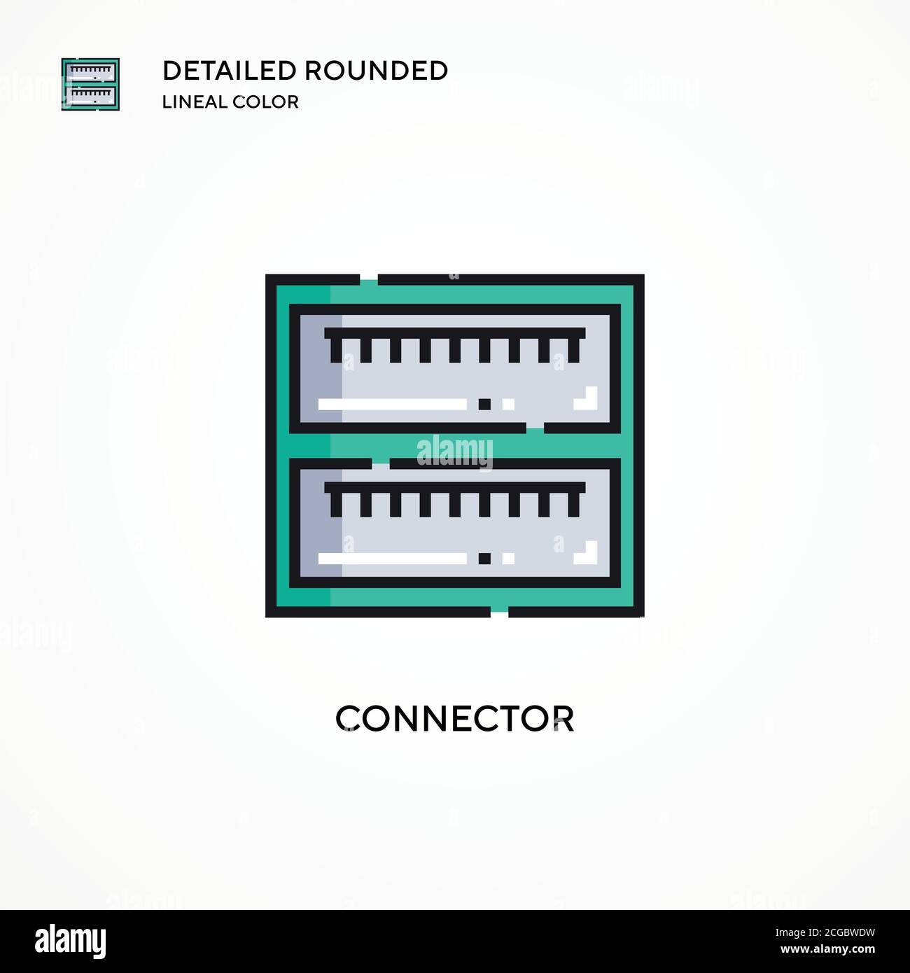 Icône de vecteur de connecteur. Concepts modernes d'illustration vectorielle. Facile à modifier et à personnaliser. Illustration de Vecteur