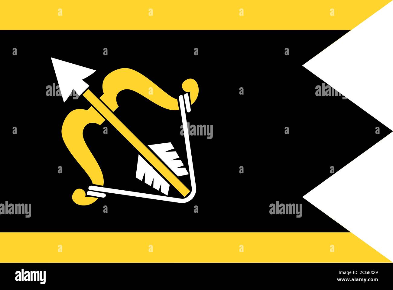 Drapeau régional de la Savonie du Nord de la Finlande Banque D'Images