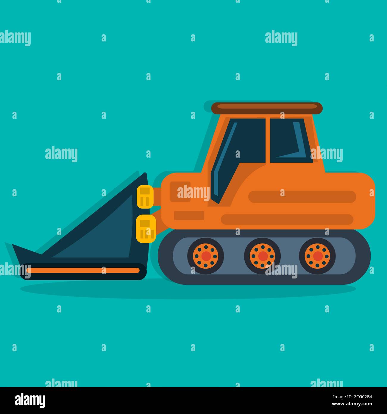 véhicule chargeur pour illustration vectorielle de concept industriel de style plat Illustration de Vecteur