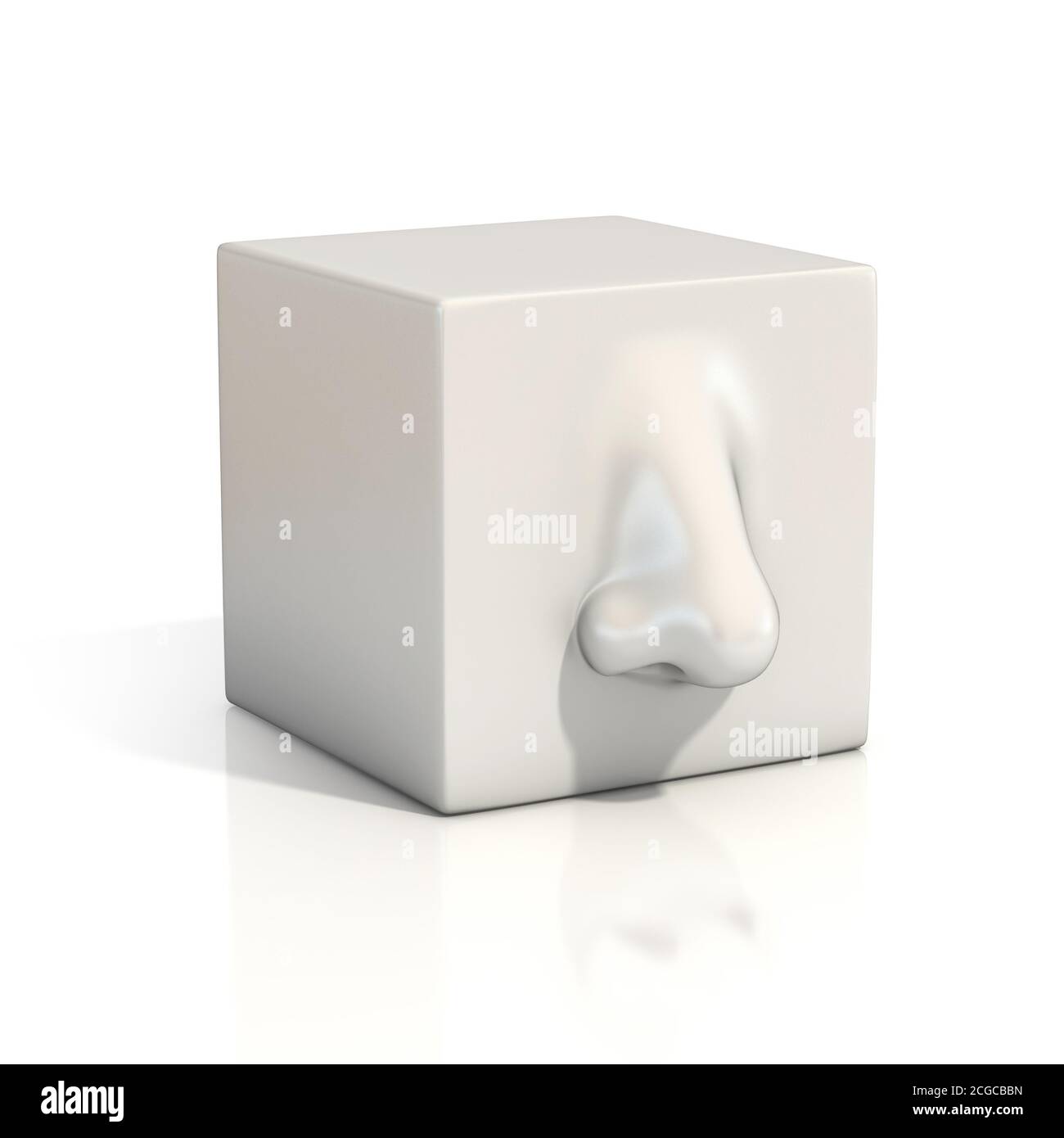 illustration 3d abstraite du nez humain Banque D'Images