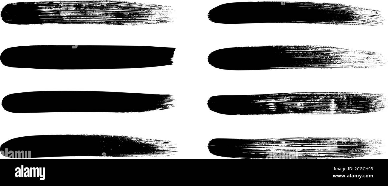 Collection de traits de pinceau vector grungy. Illustration de Vecteur