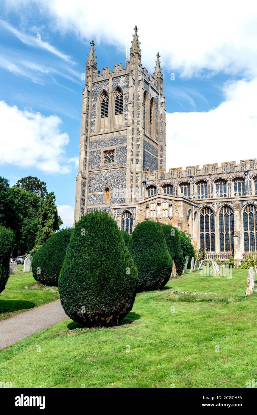 L'église Holy Trinity à long Melford Banque D'Images