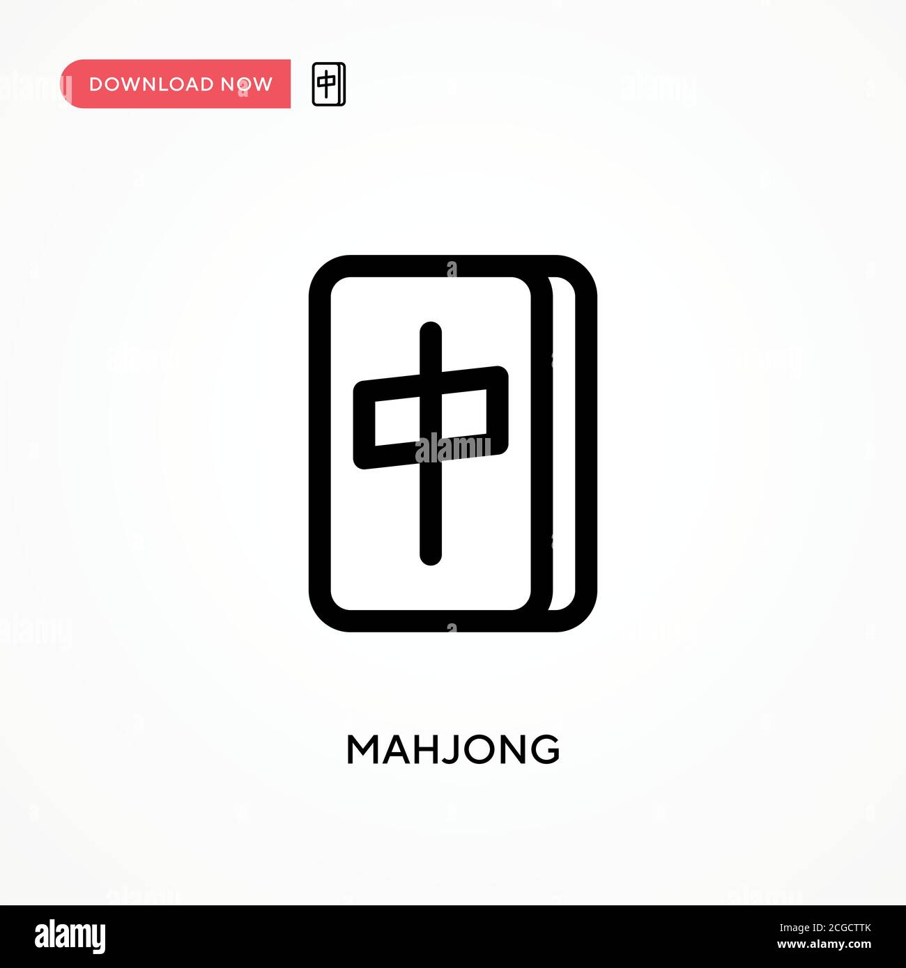 Icône de vecteur simple Mahjong. Illustration moderne et simple à vecteur plat pour site Web ou application mobile Illustration de Vecteur