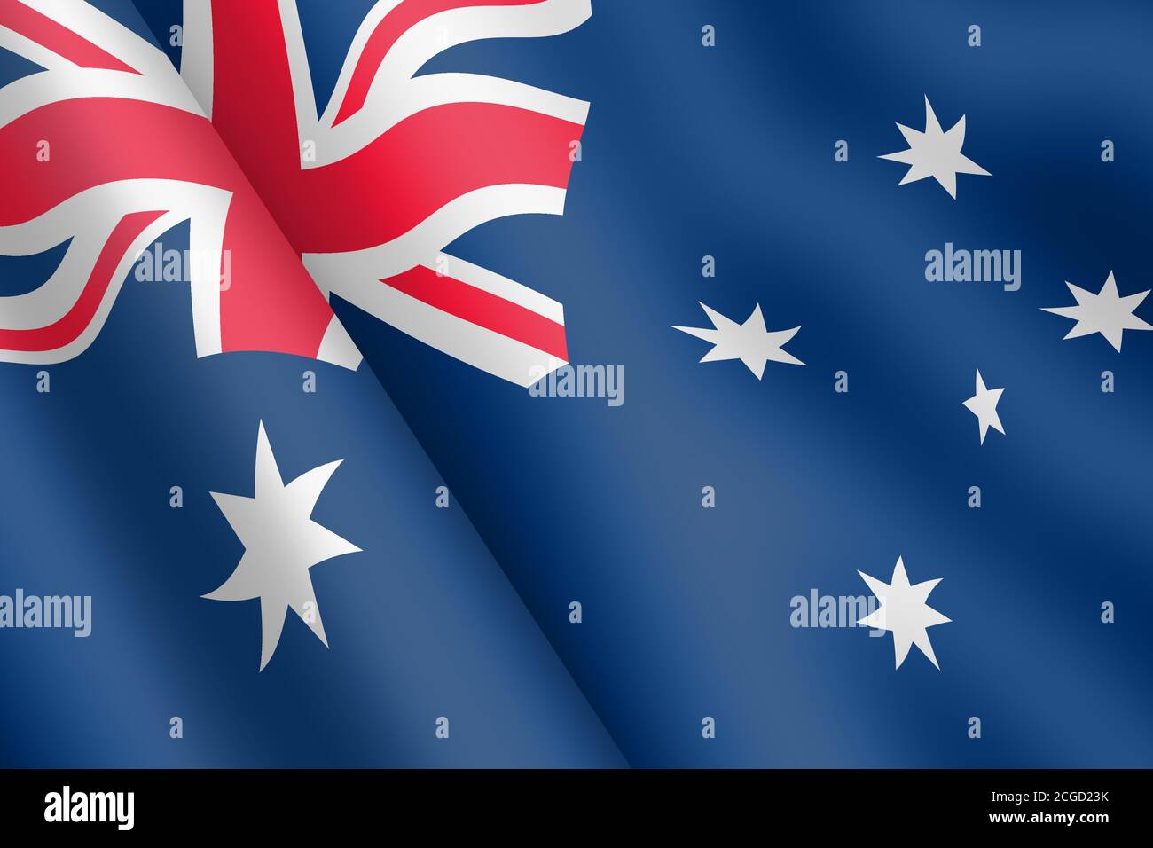 Australie drapeau de l'ondulation du vent en 3d Banque D'Images