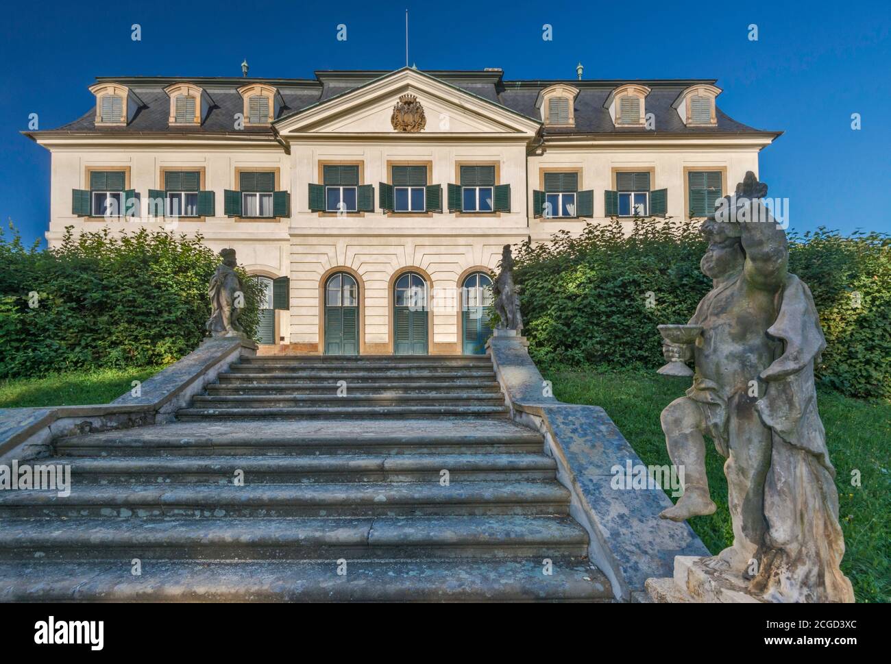 Escalier à Château dans la ville de Namest na Hane, région de Litovelsko, Moravie, région d'Olomouc, République Tchèque Banque D'Images