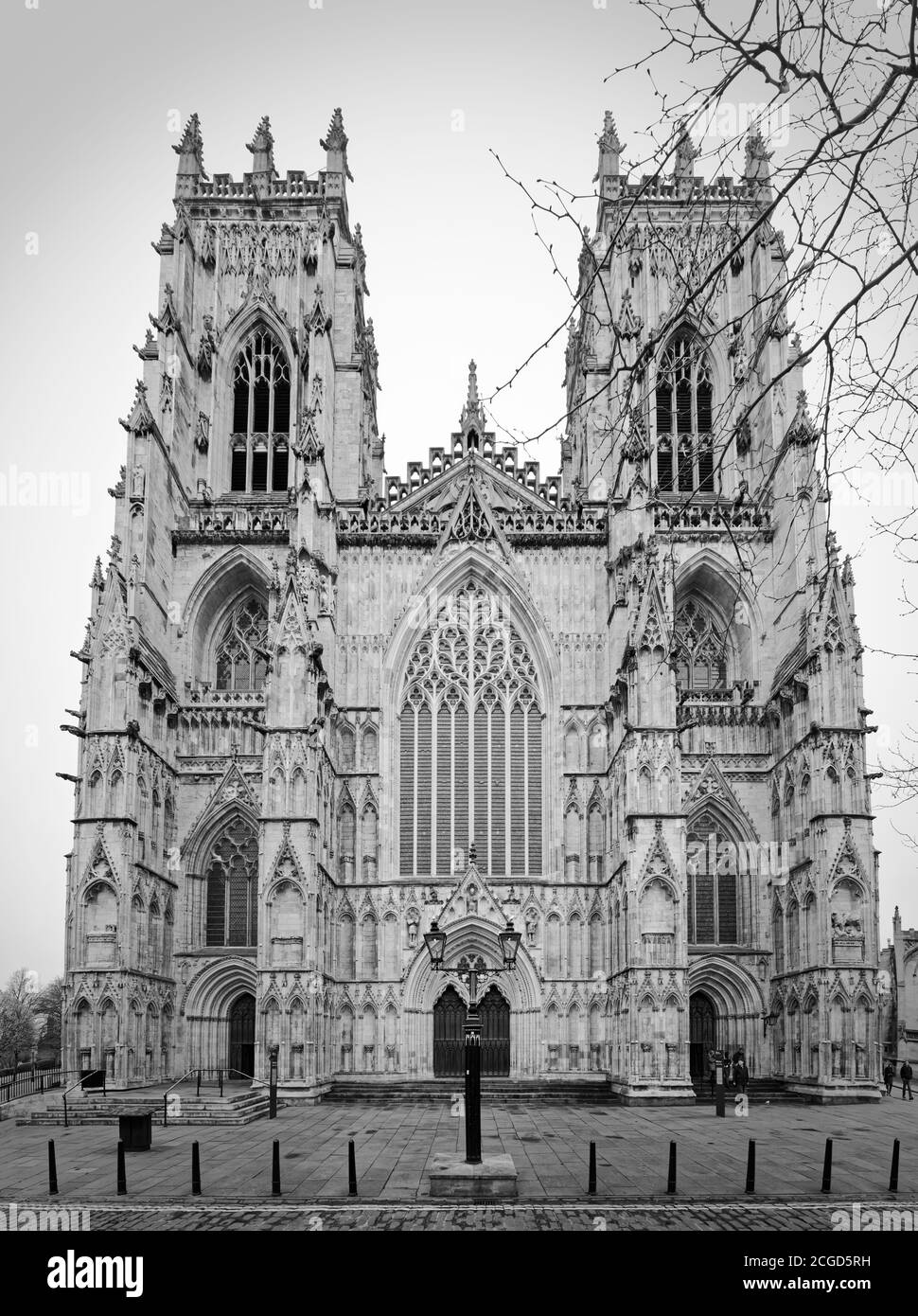 York Minster, West Elevation Banque D'Images