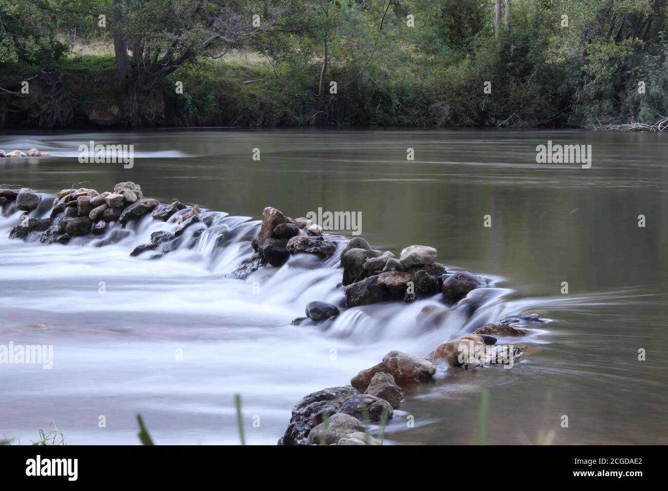 Río Ebro - Pesquera de Ebro Banque D'Images