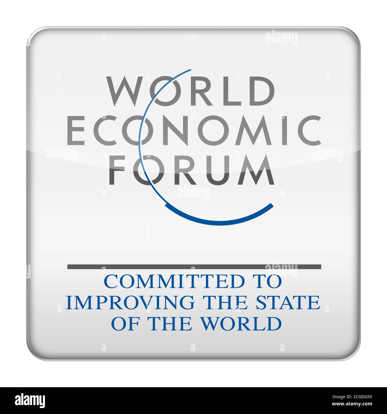 Logo WEF du Forum économique mondial Banque D'Images