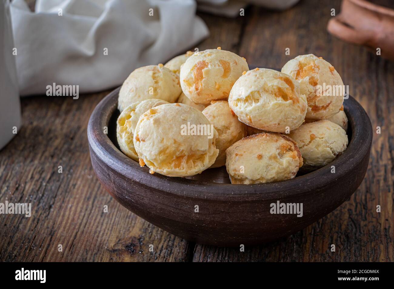 Chipa est un pain brésilien au fromage argentineansnack, pao de queijo. Banque D'Images