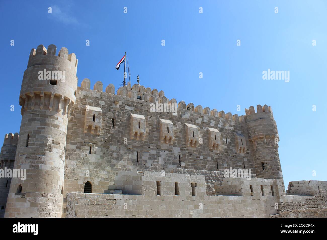 La citadelle de Qaitbay Alexandrie, à l'exact emplacement du phare  d'Alexandrie 7ème merveille du monde - SENSOUSSI