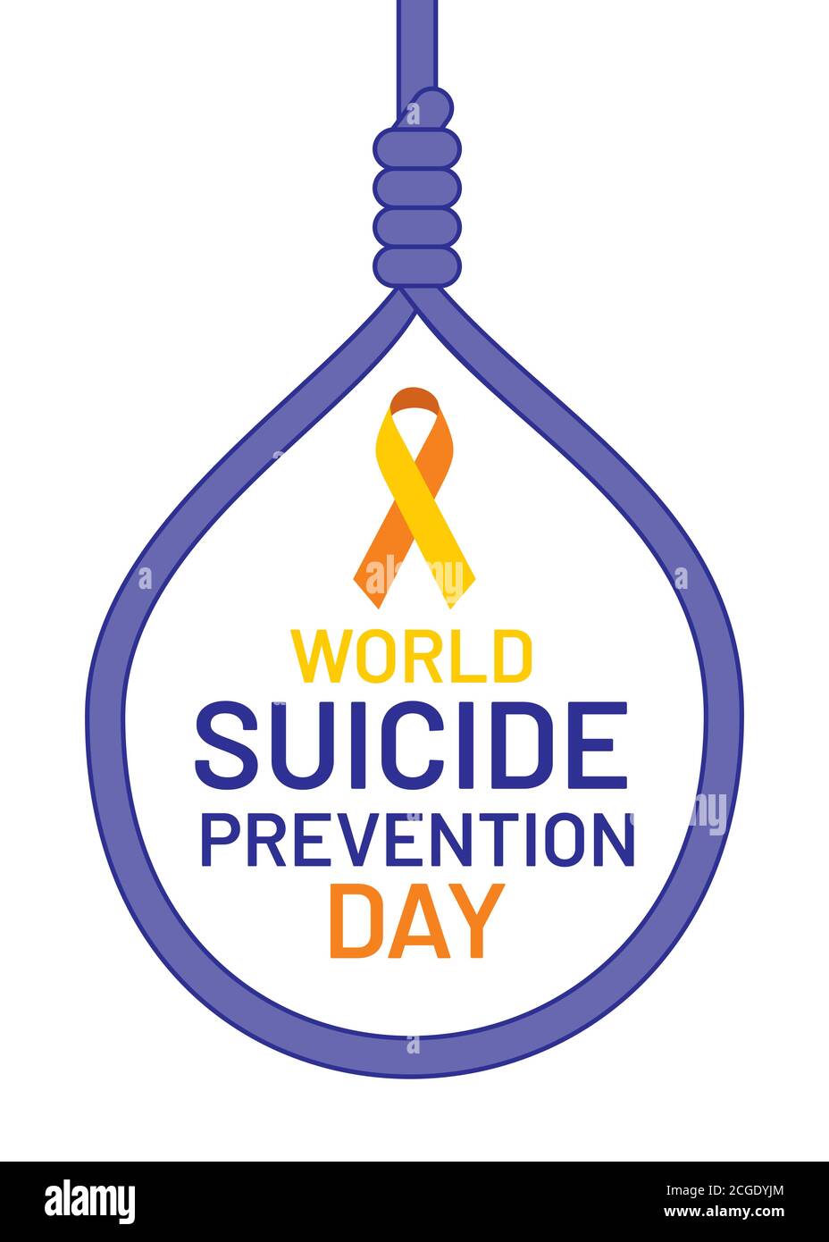 illustration vectorielle journée mondiale de prévention du suicide conception d'affiche Illustration de Vecteur