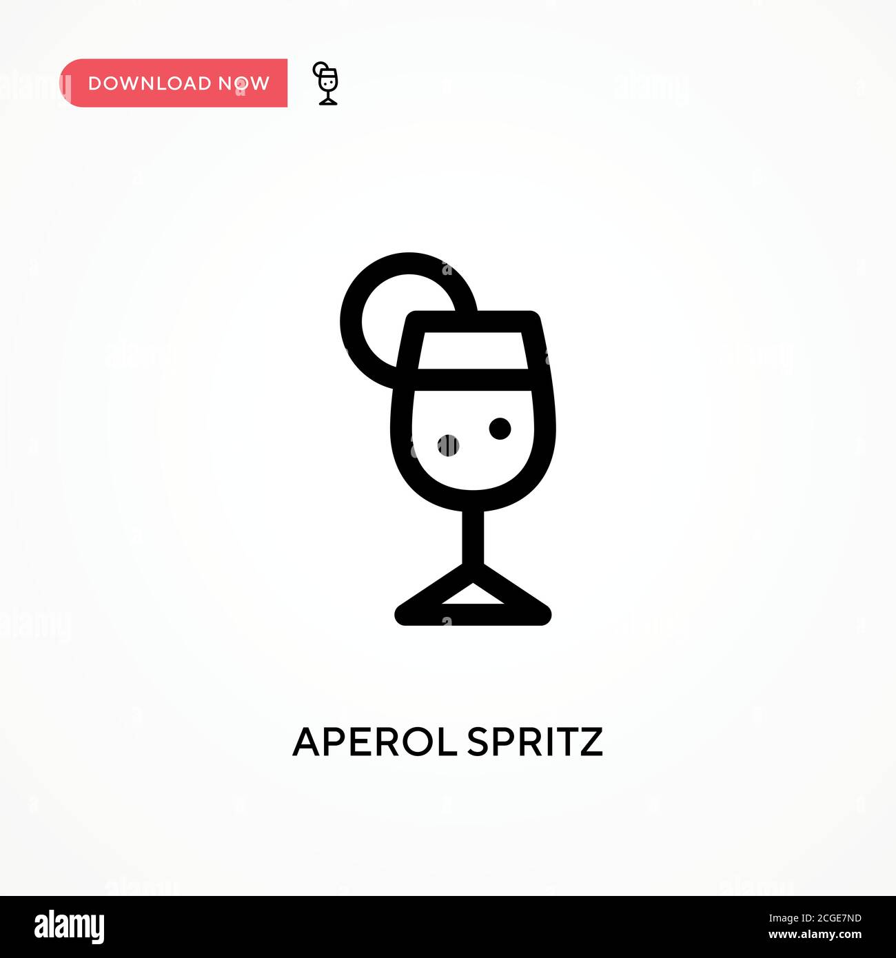 Icône de vecteur simple Aperol spritz. Illustration moderne et simple à vecteur plat pour site Web ou application mobile Illustration de Vecteur