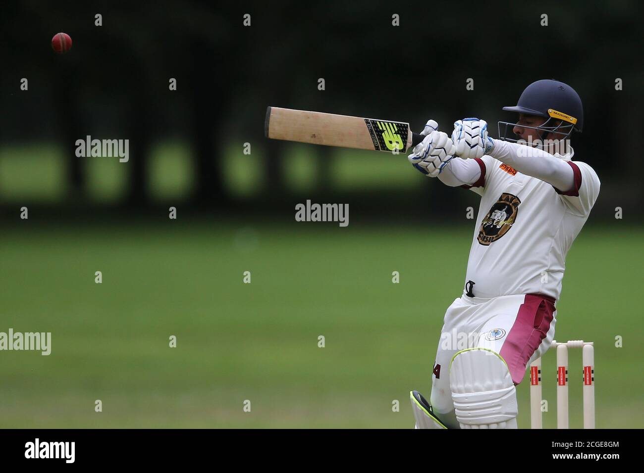 Le cricket amateur en tant que Birkenhead St Mary’s Cricket Club hôte du Merseyside Commonwealth Conference Cricket Club à Birkenhead Park le samedi 1er août 20. Banque D'Images