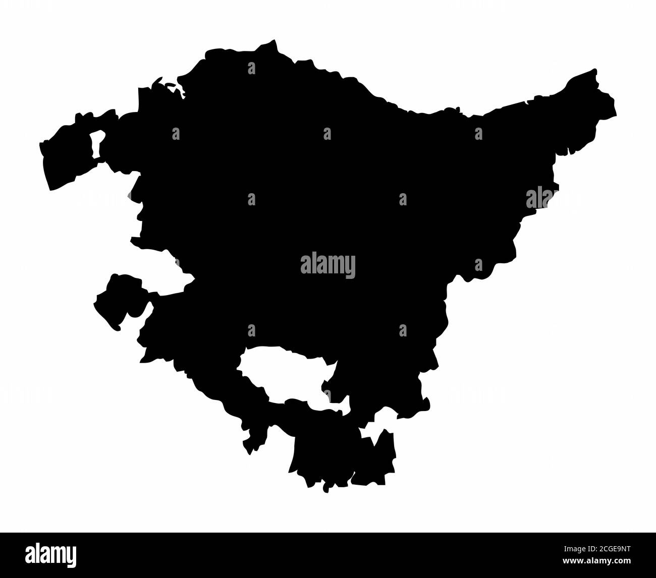 Carte de la région du pays Basque Illustration de Vecteur