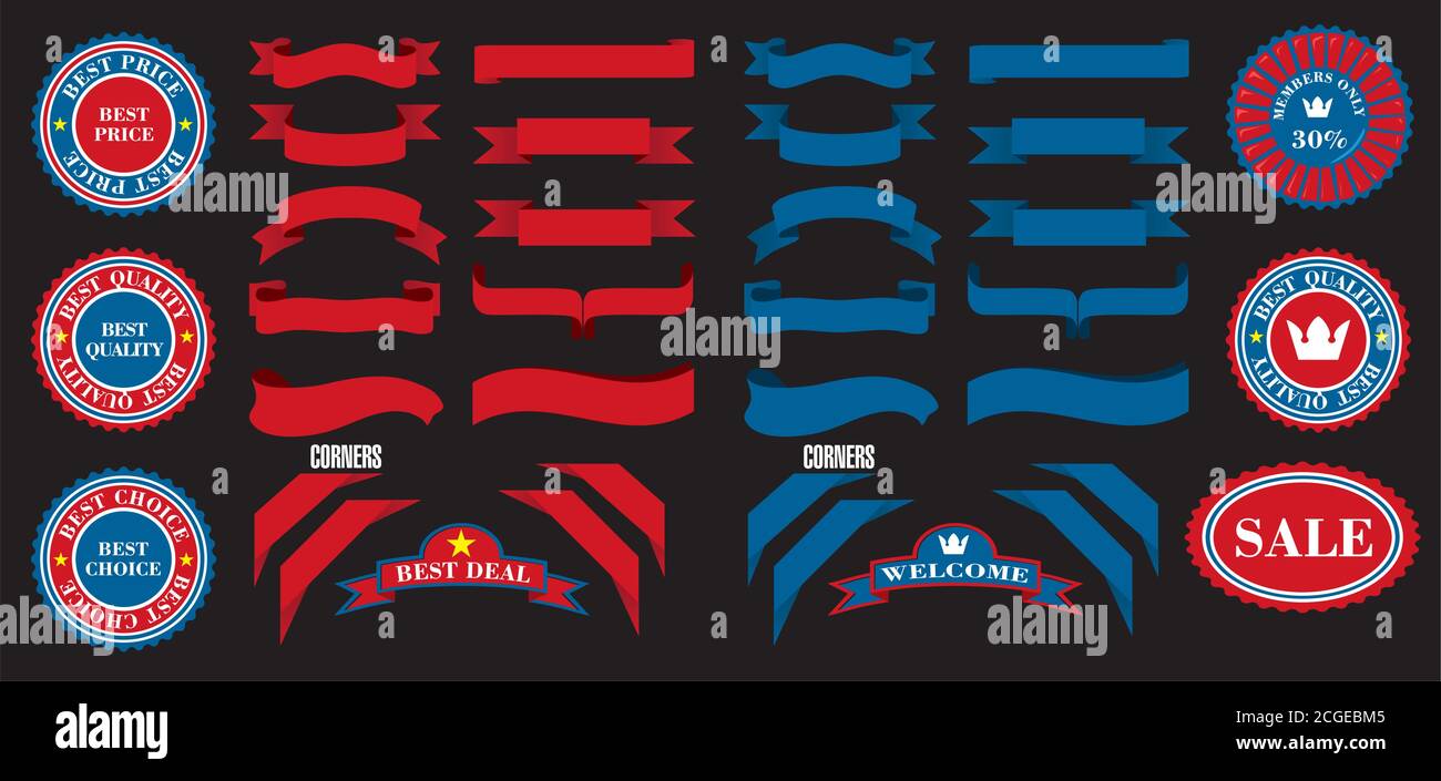 Illustration vectorielle. Modèle de création de rubans, badges et symboles. EPS10. Illustration de Vecteur