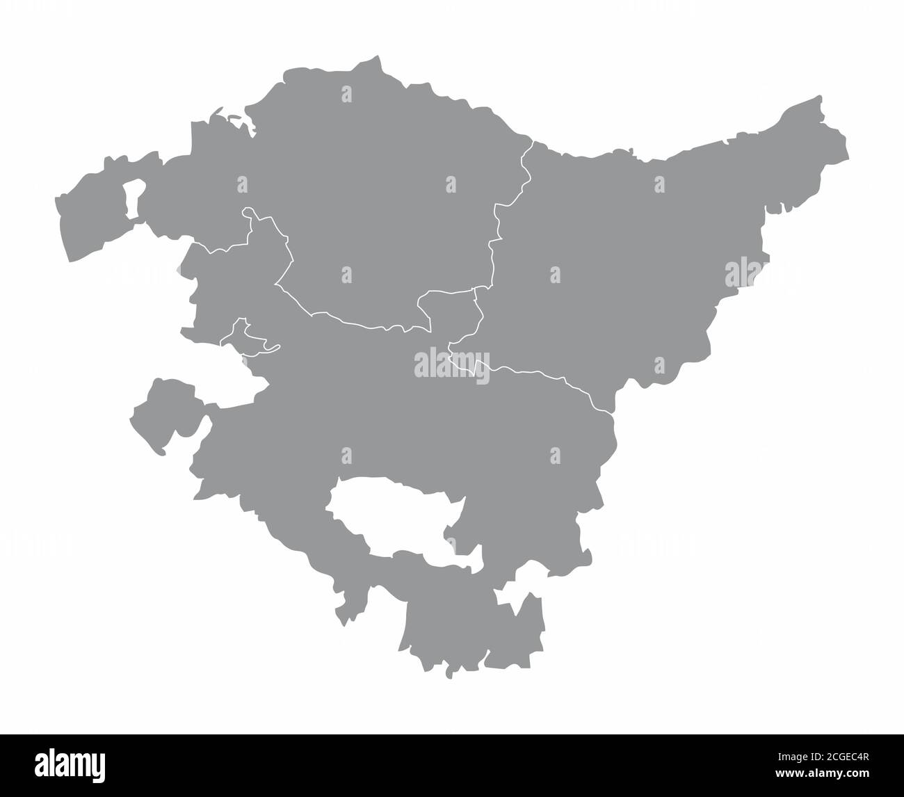 Carte de la région du pays Basque Illustration de Vecteur
