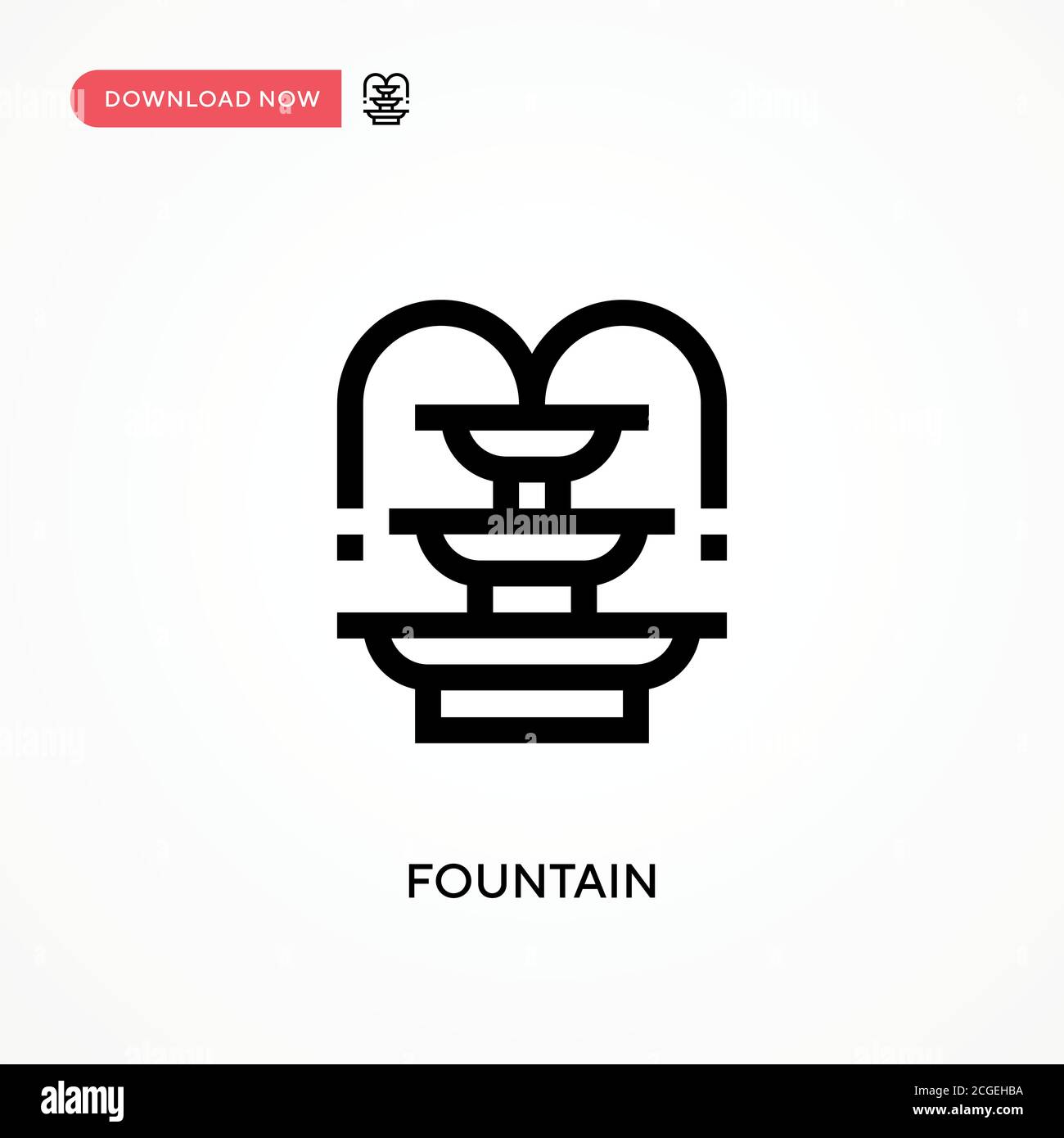 Icône vectorielle simple Fountain. Illustration moderne et simple à vecteur plat pour site Web ou application mobile Illustration de Vecteur