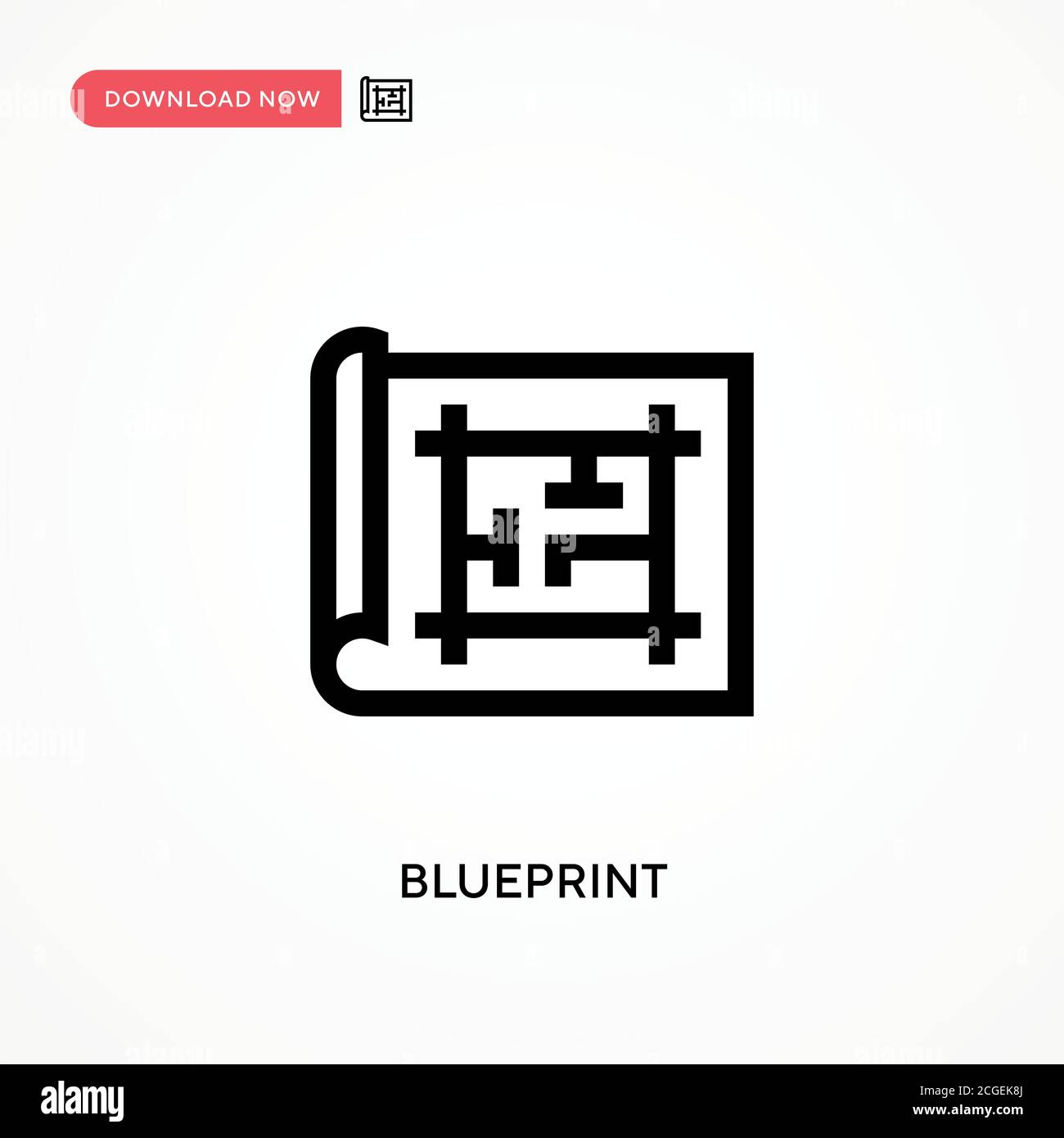 Icône de vecteur simple Blueprint. Illustration moderne et simple à vecteur plat pour site Web ou application mobile Illustration de Vecteur