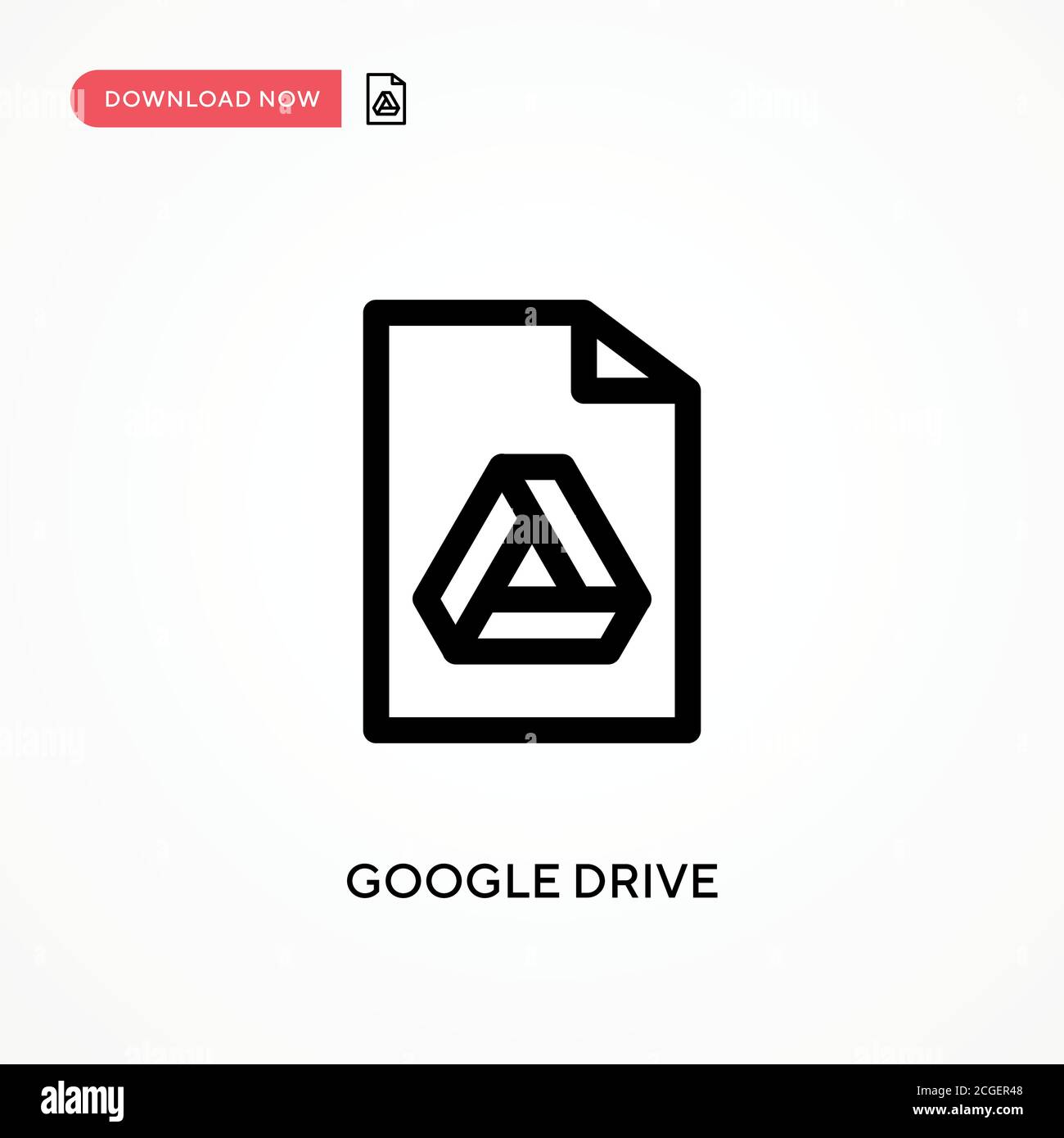 Icône de vecteur simple de Google Drive. Illustration moderne et simple à vecteur plat pour site Web ou application mobile Illustration de Vecteur