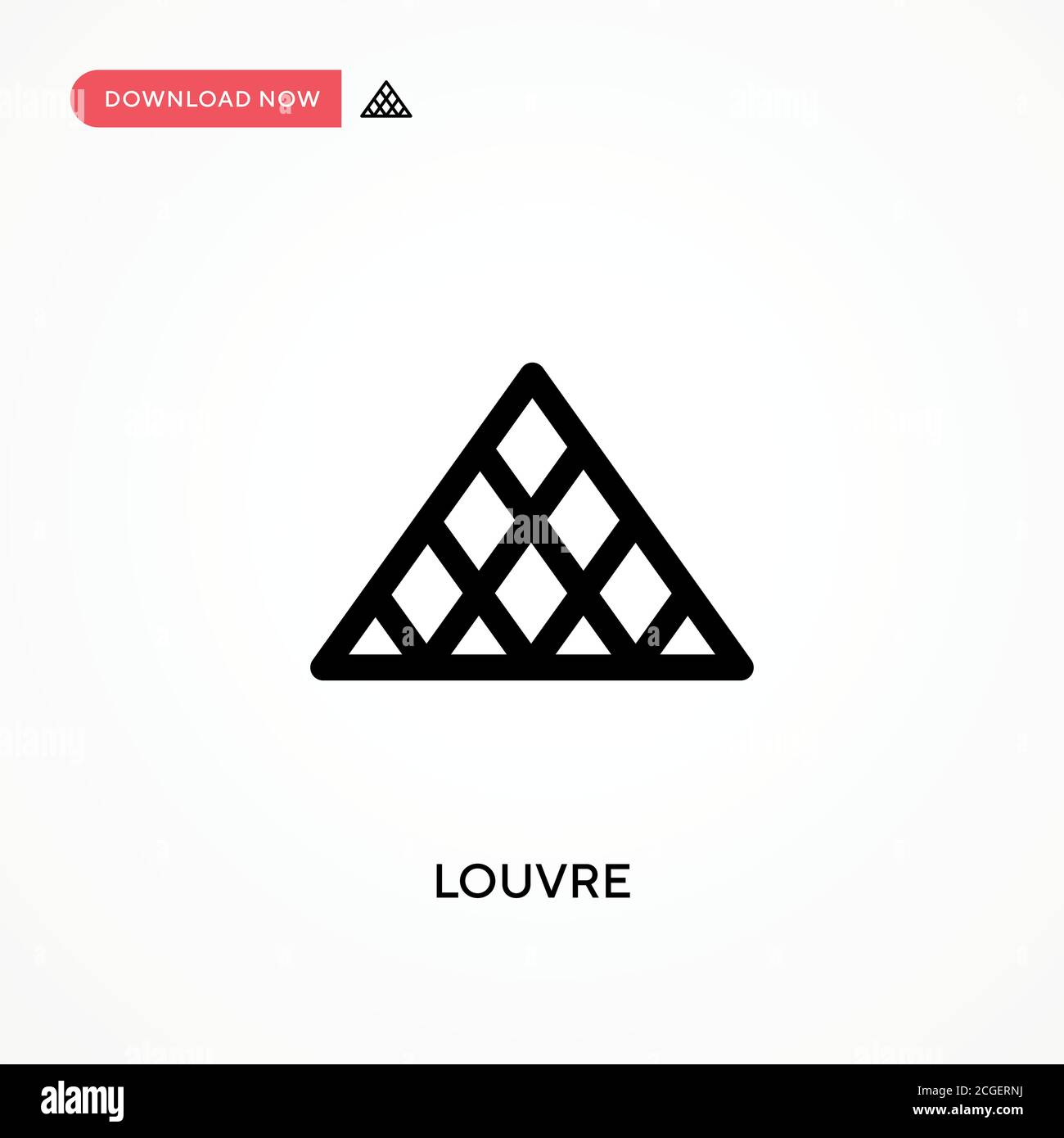 Icône de vecteur simple Louvre. Illustration moderne et simple à vecteur plat pour site Web ou application mobile Illustration de Vecteur