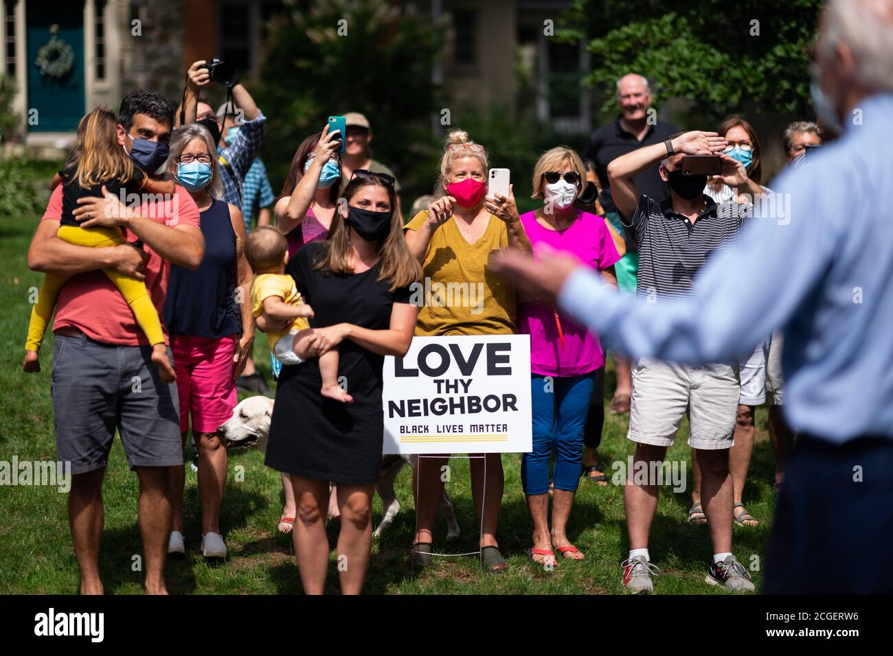 LANCASTER, PA, États-Unis - 07 septembre 2020 - le candidat démocrate à la présidence des États-Unis Joe Biden rencontre des partisans syndicaux à Lancaster, en Pennsylvanie, Banque D'Images