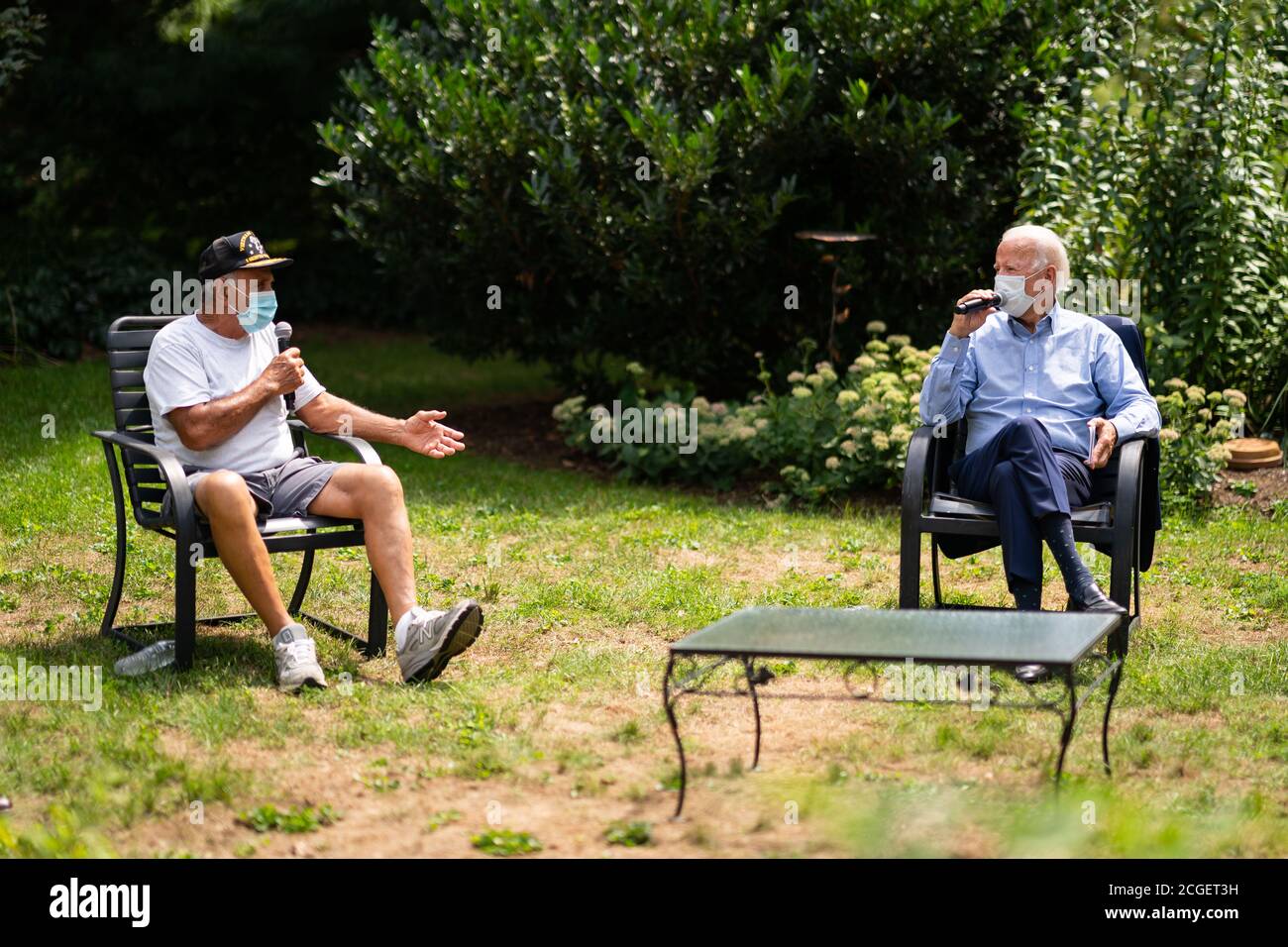 LANCASTER, PA, États-Unis - 07 septembre 2020 - le candidat démocrate à la présidence des États-Unis Joe Biden rencontre des partisans syndicaux à Lancaster, en Pennsylvanie, Banque D'Images