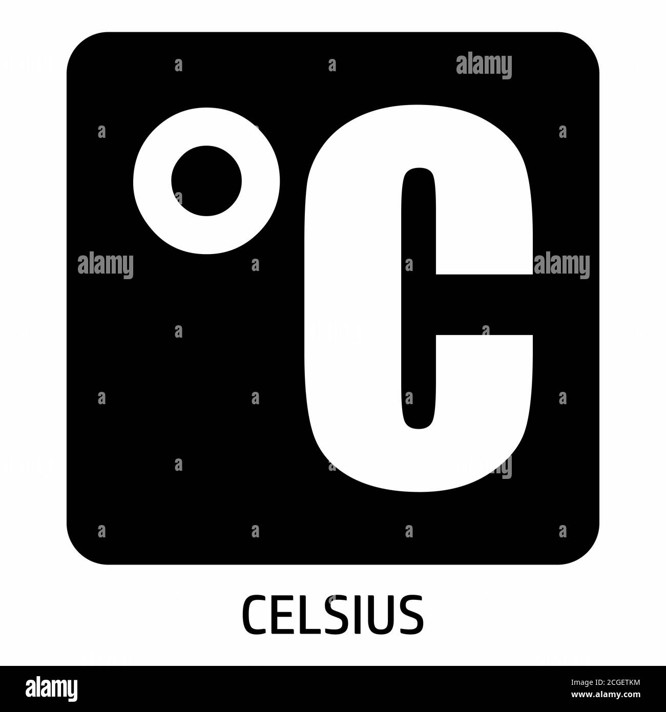 Icône degrés Celsius Illustration de Vecteur