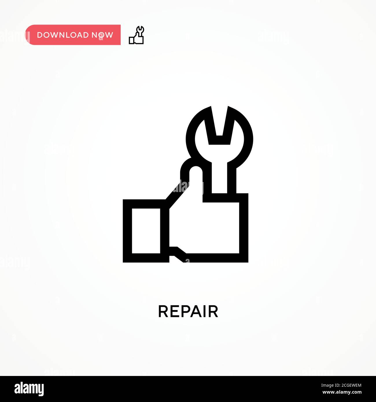 Réparer L'Icône De Vecteur Simple. Illustration Moderne Et Simple.