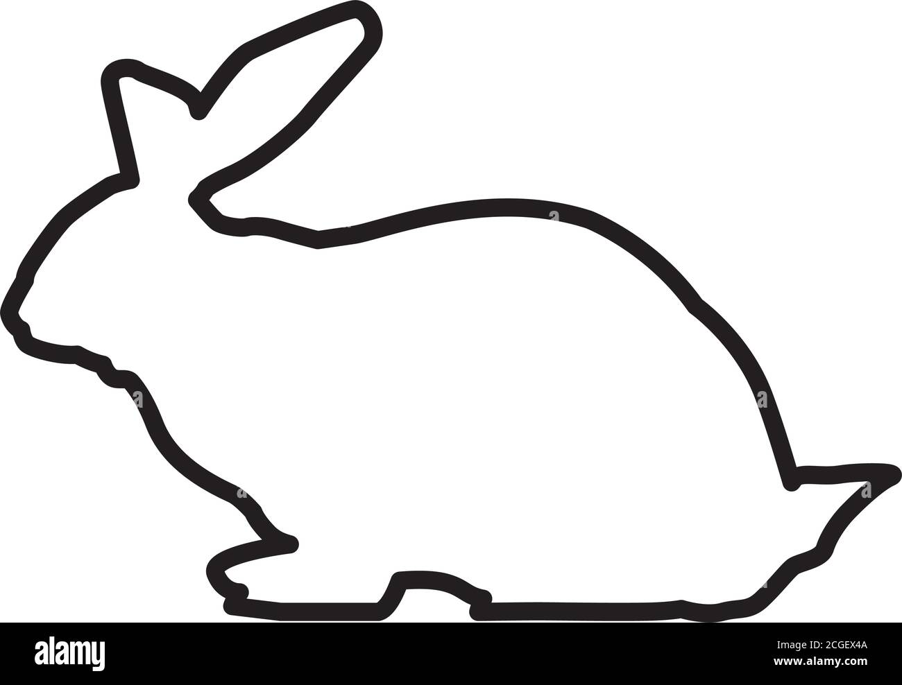 joli lapin sauvage animal nature silhouette vecteur illustration Illustration de Vecteur