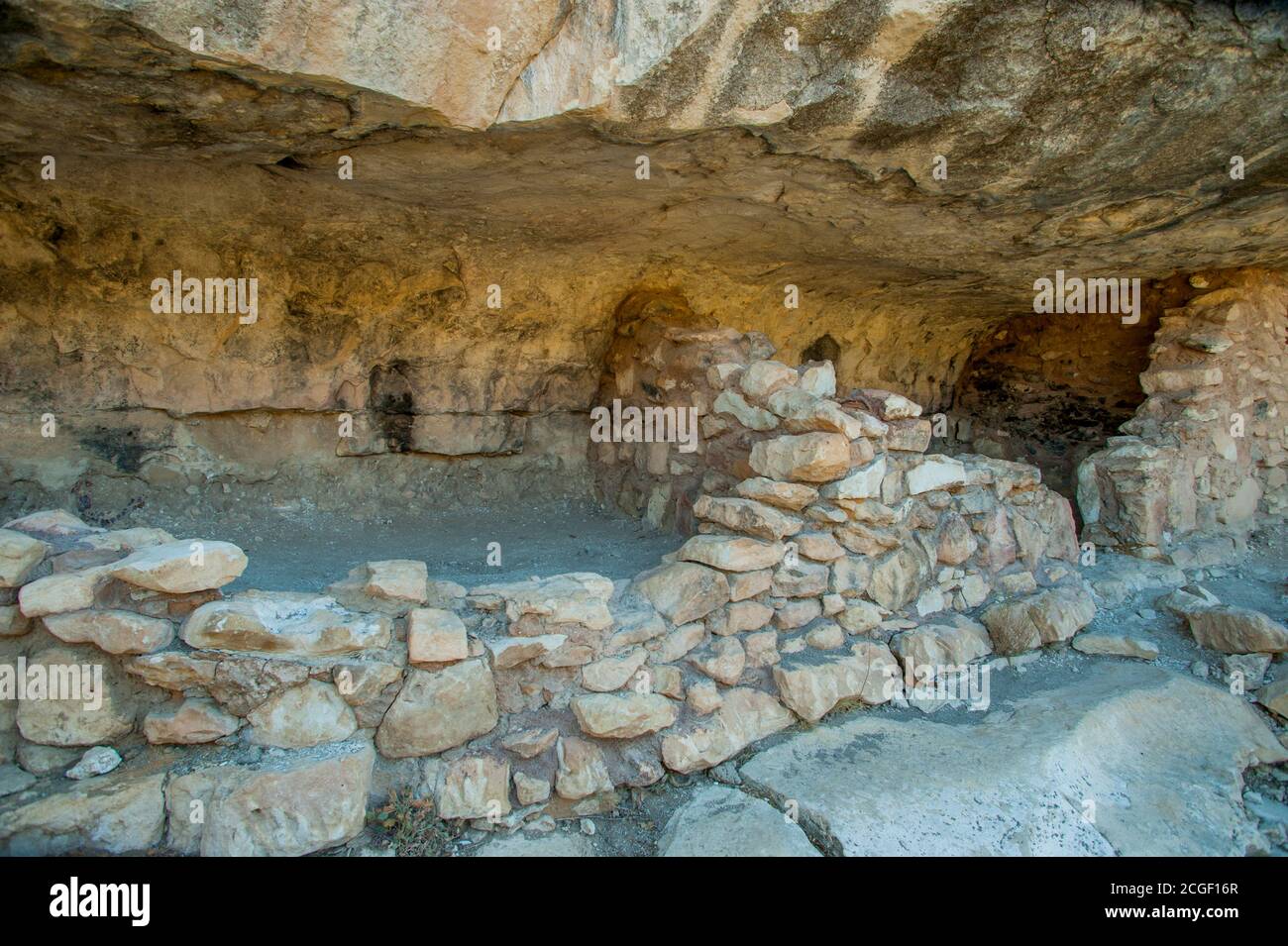 Les falaises de Sinagua, situées aux alentours de 1100 après J.-C., se trouvent au monument national de Walnut Canyon, près de Flagstaff, en Arizona, aux États-Unis. Banque D'Images
