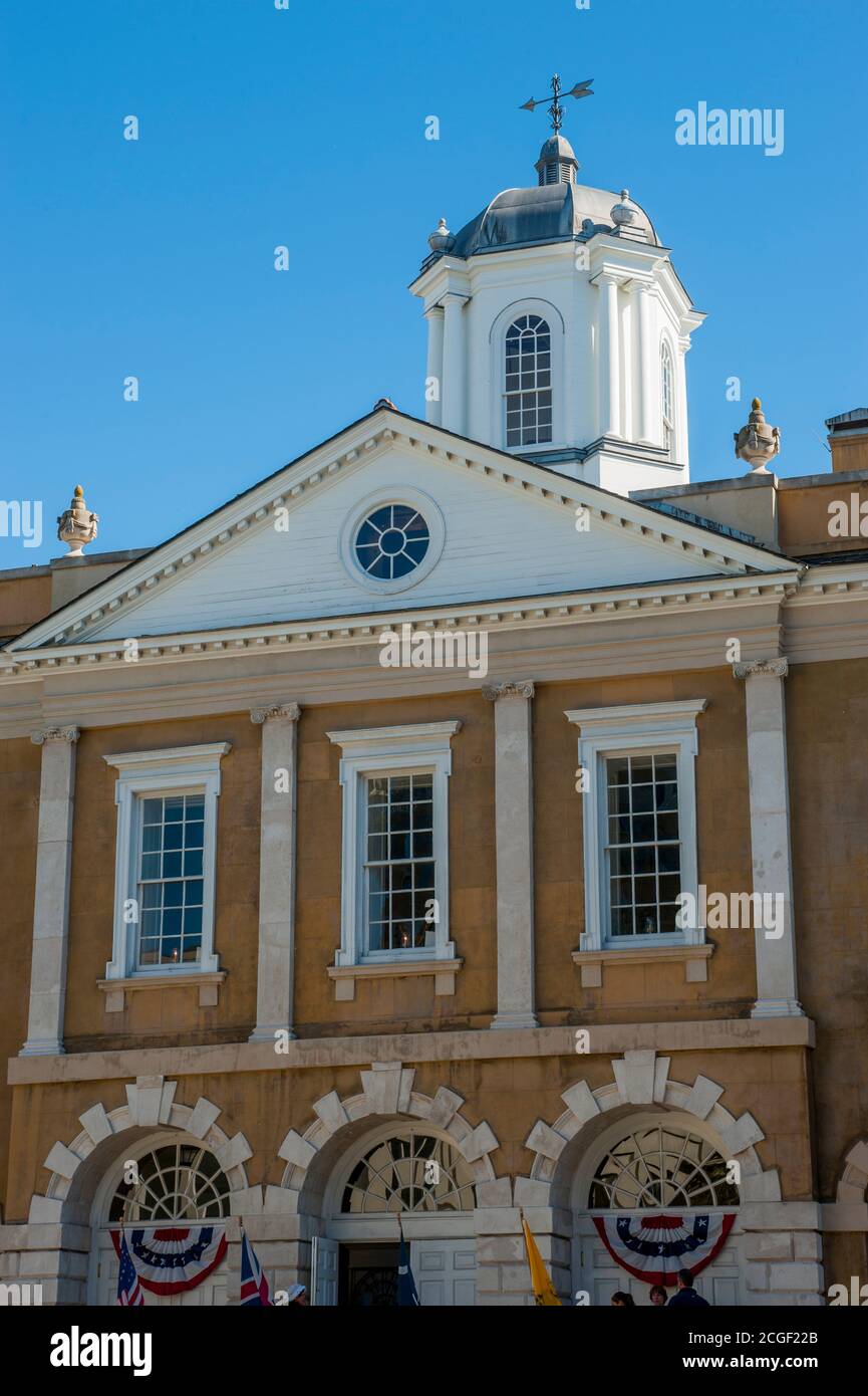 Détail de l'ancien échange et du donjon de Provost qui a été un point de repère de Charleston, a été construit en 1771 comme un échange commercial et maison de coutume à CH Banque D'Images