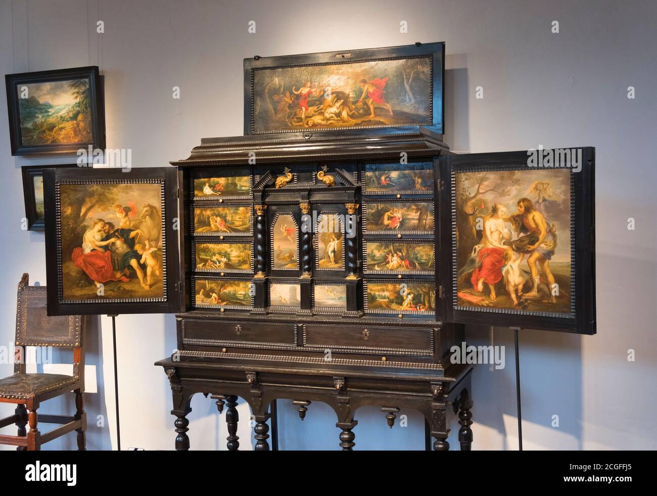 Maison de Rubens cabinet de curiosités Anvers Belgique Banque D'Images