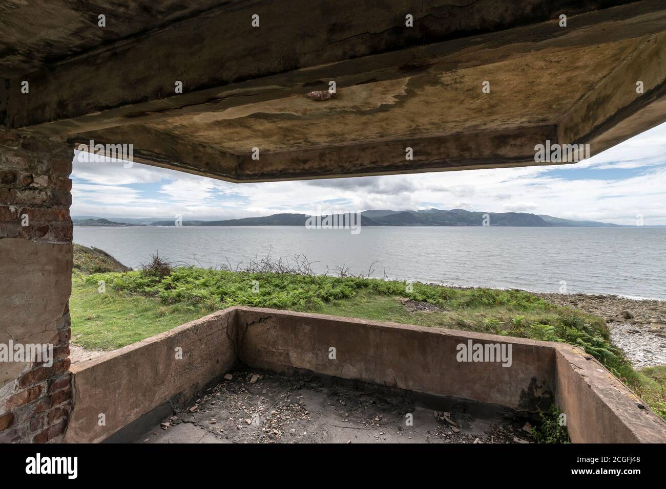 Le site de l'école de Gunnery côtière de l'Artillerie royale demeure de l'observation Des poteaux sur les Grands Ormes se dirigent près de Llandudno nord du pays de Galles Banque D'Images