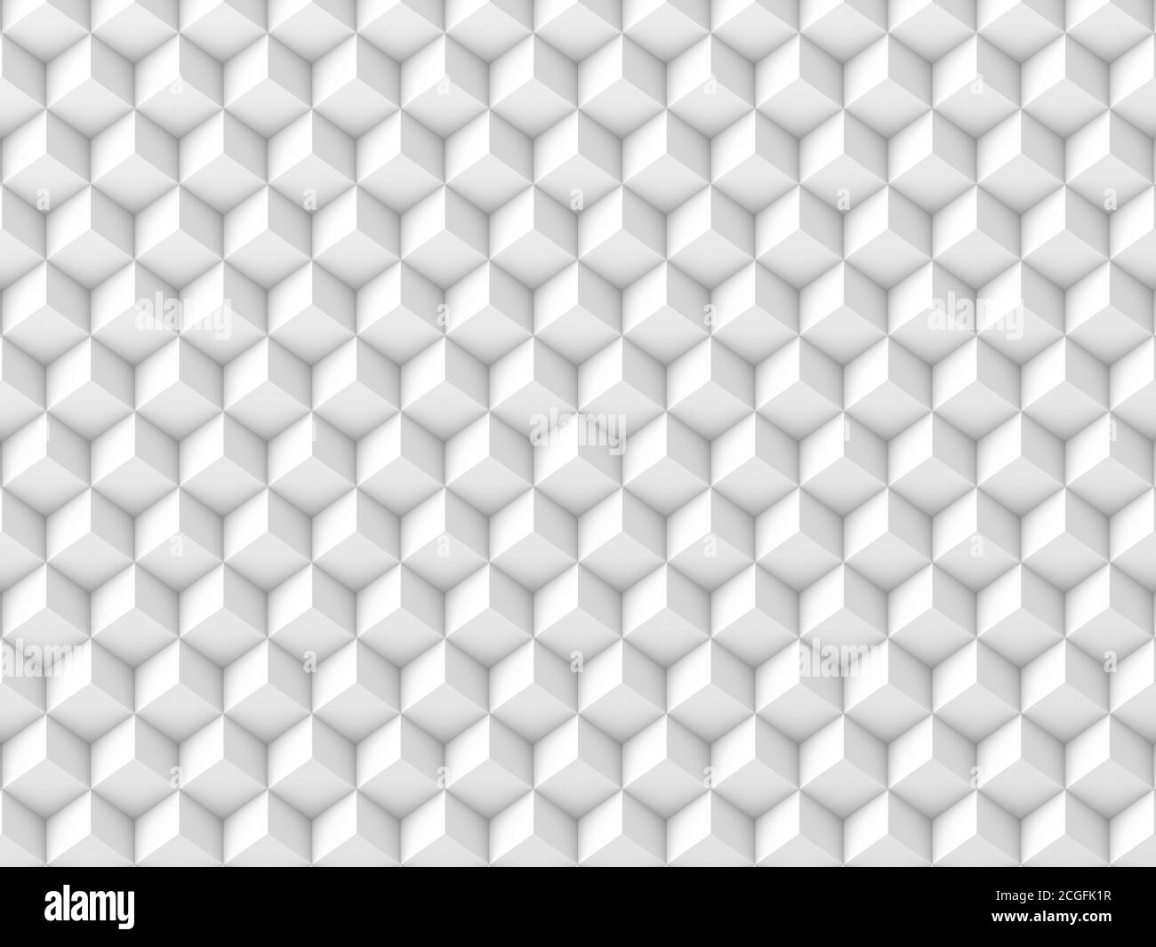 Arrière-plan abstrait des cubes blancs. rendu 3d. Banque D'Images