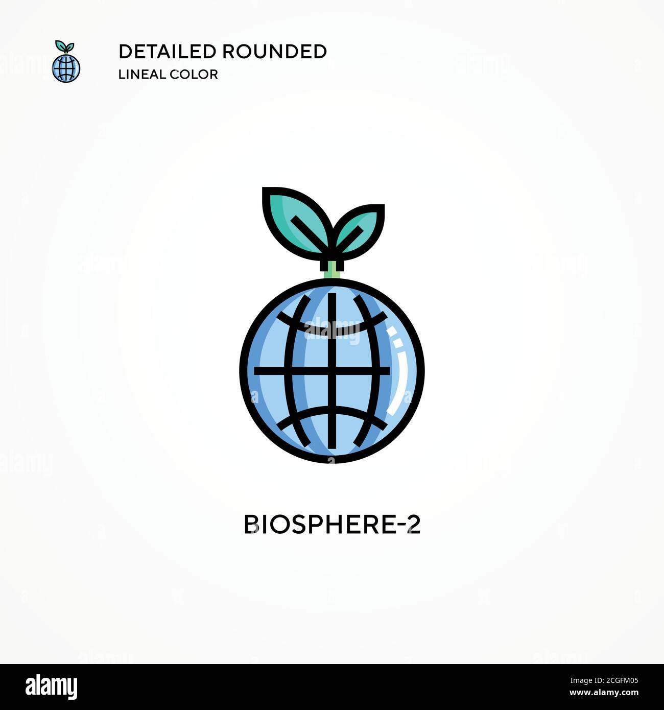 Icône de vecteur Biosphere-2. Concepts modernes d'illustration vectorielle. Facile à modifier et à personnaliser. Illustration de Vecteur