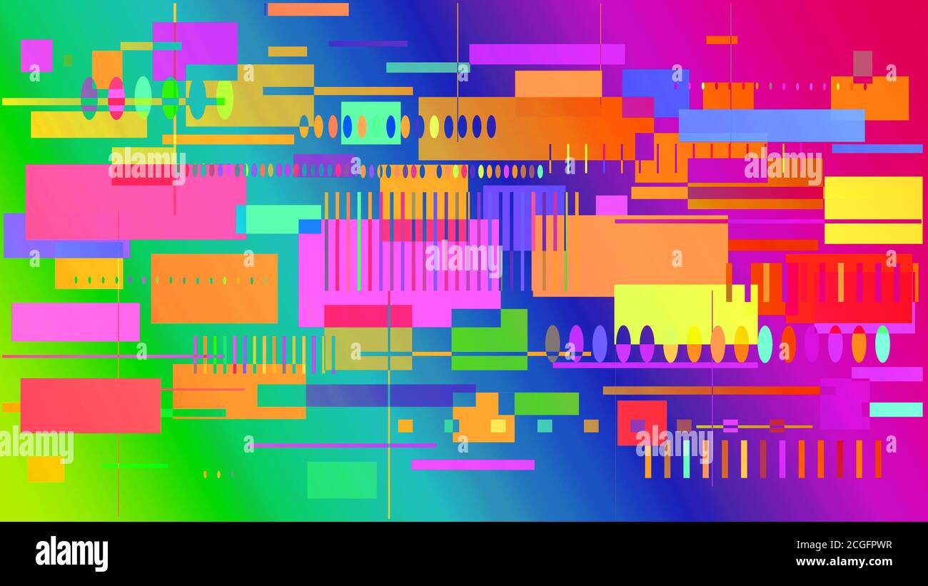 arrière-plan abstrait avec des carrés colorés Banque D'Images