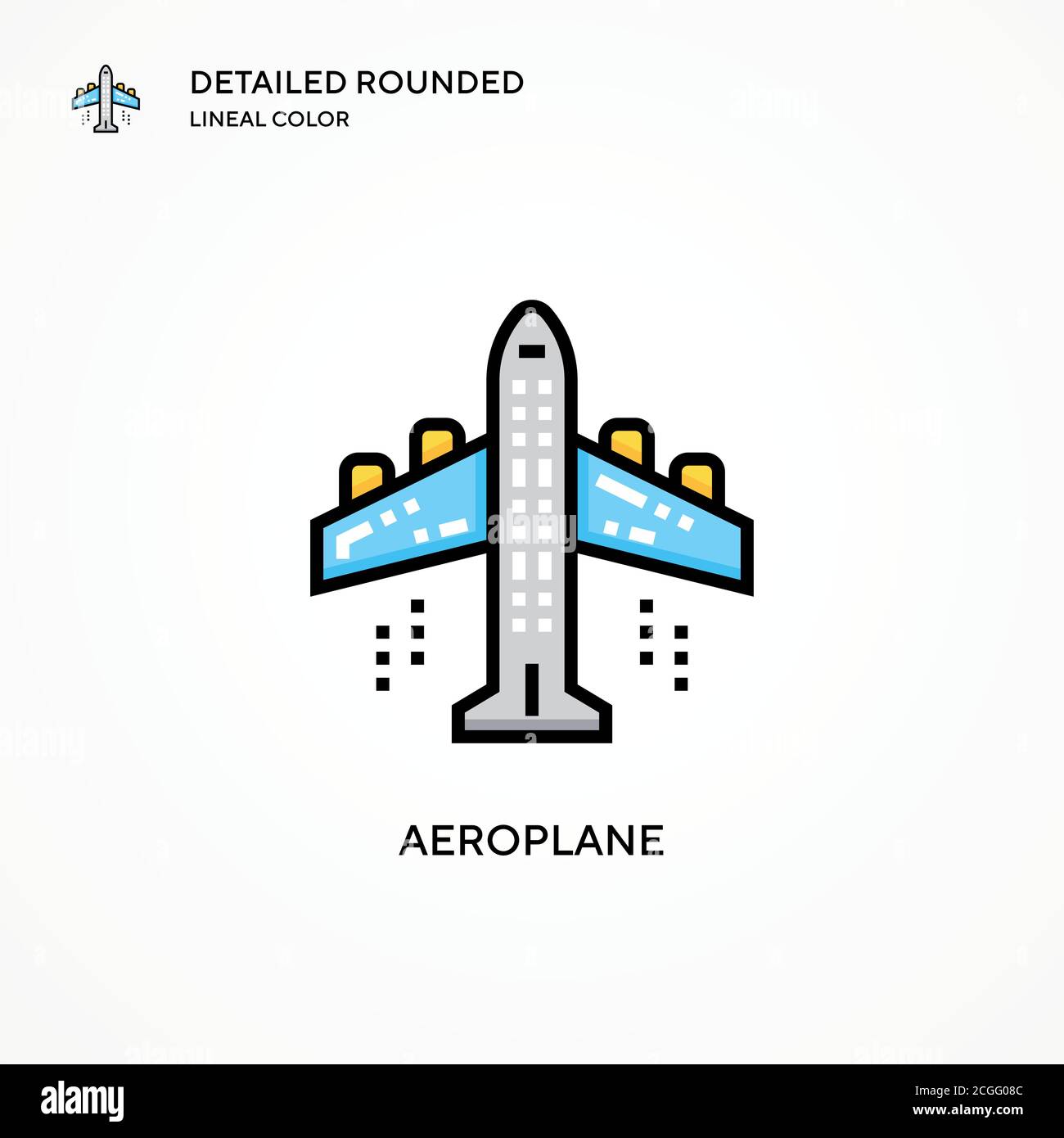 Icône vecteur avion. Concepts modernes d'illustration vectorielle. Facile à modifier et à personnaliser. Illustration de Vecteur