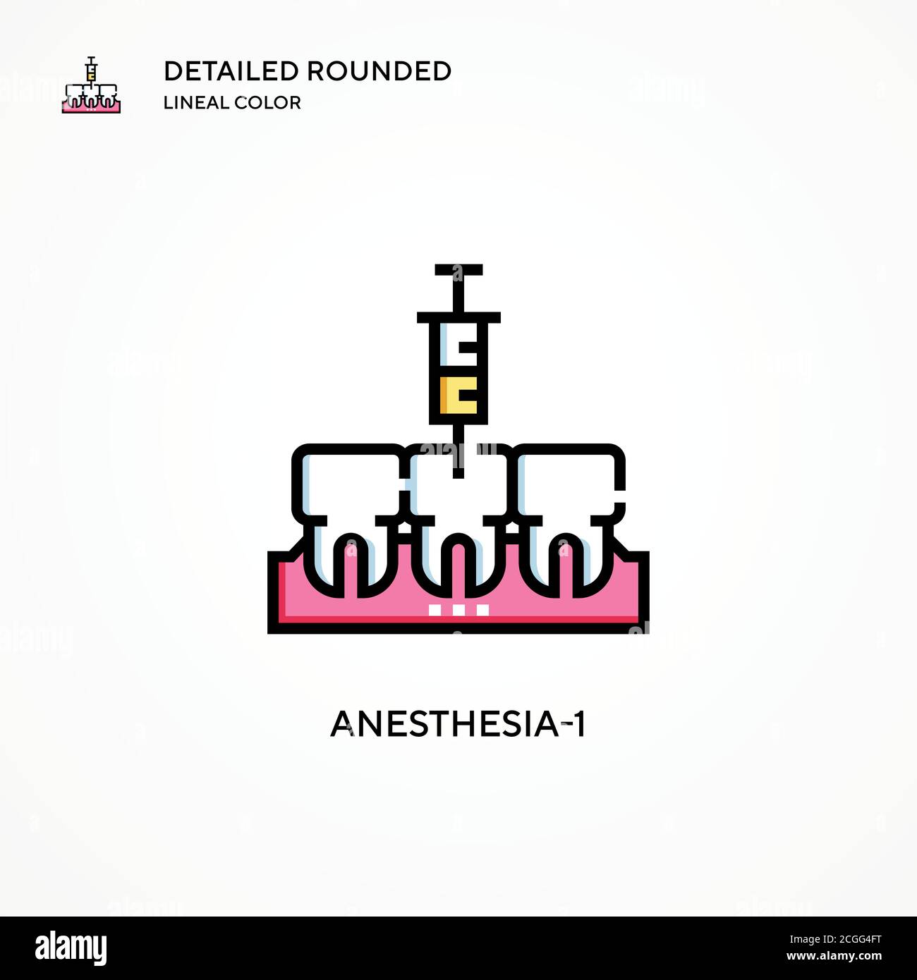 Icône vecteur anesthésie-1. Concepts modernes d'illustration vectorielle. Facile à modifier et à personnaliser. Illustration de Vecteur