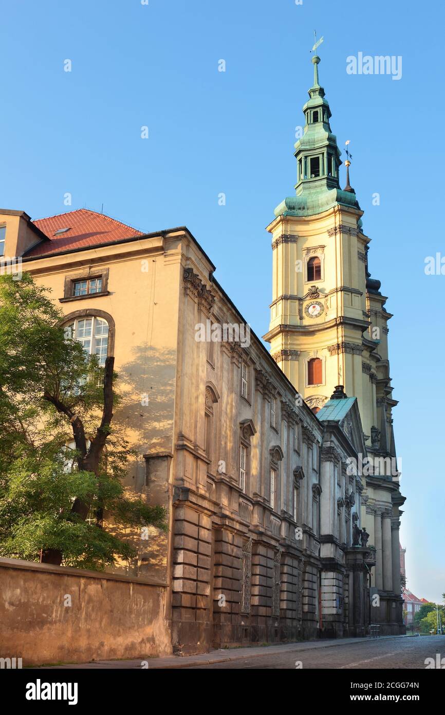 Église de Jean-Baptiste à la vieille ville de Legnica, en Pologne Banque D'Images