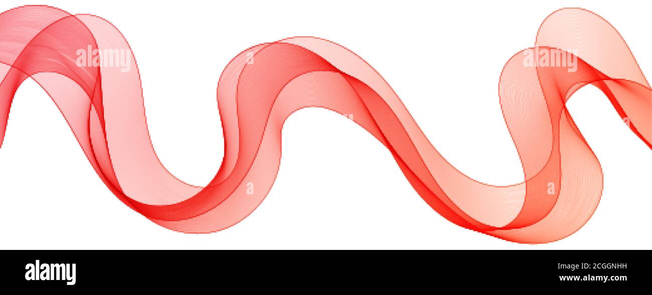 courbes abstraites. lignes de couleur rouge. onde vectorielle. eps 10 Illustration de Vecteur