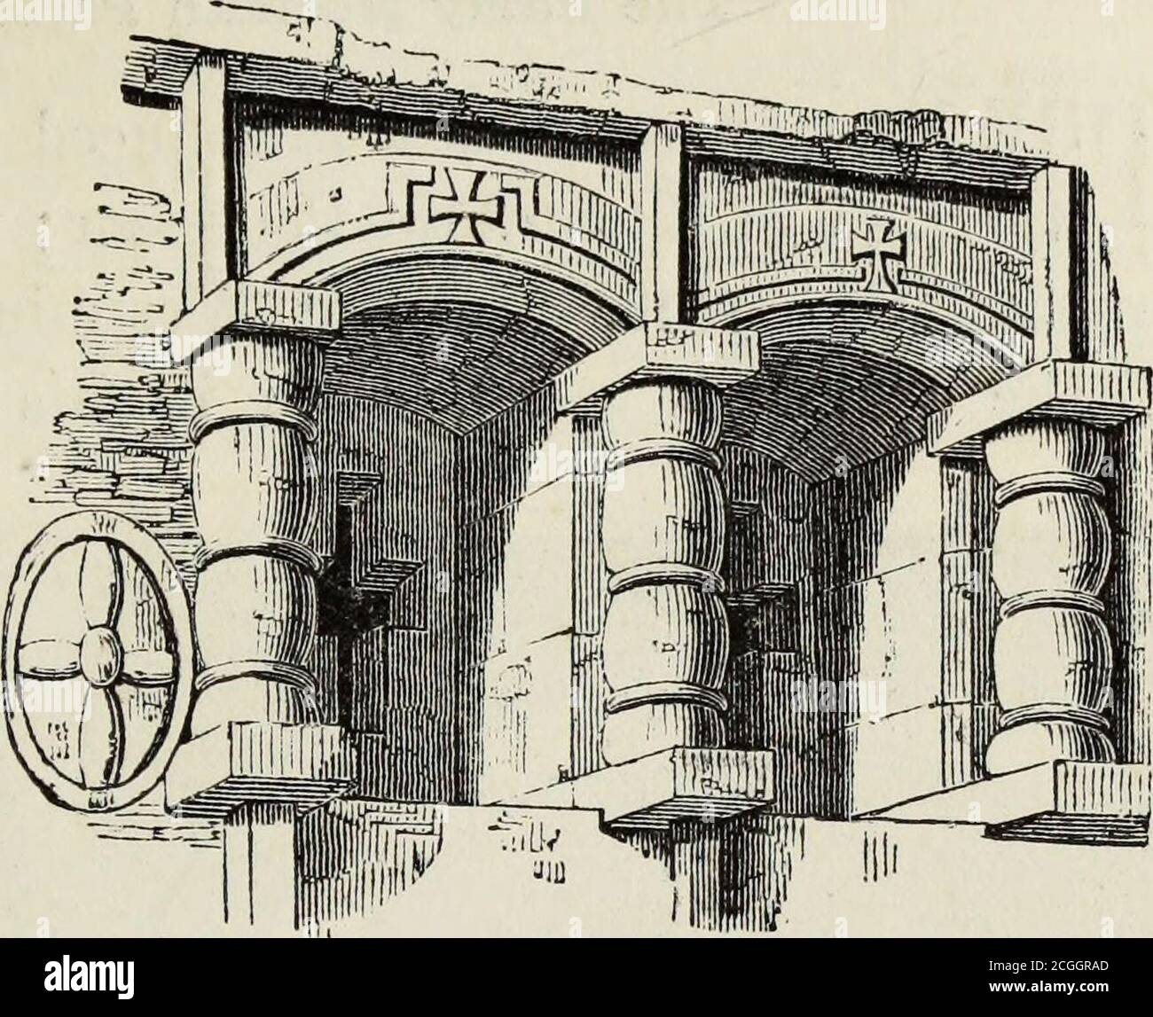 . Une introduction à l'étude de l'architecture gothique . 17. Église de Corhampton, Hampshire.. ? Ils semblent souvent avoir été laissés sans nature par les constructeurs, -avec l'intention d'être sculptés par la suite. CHAPITRE III Le début de la période normande. LE style ITorinan a été introduit en Angleterre à l'époque d'Edward le confesseur; le roi a himselffé la grande abbaye de Westminster, et manyof les bâtiments ont été commencés à son époque. De cette Banque D'Images