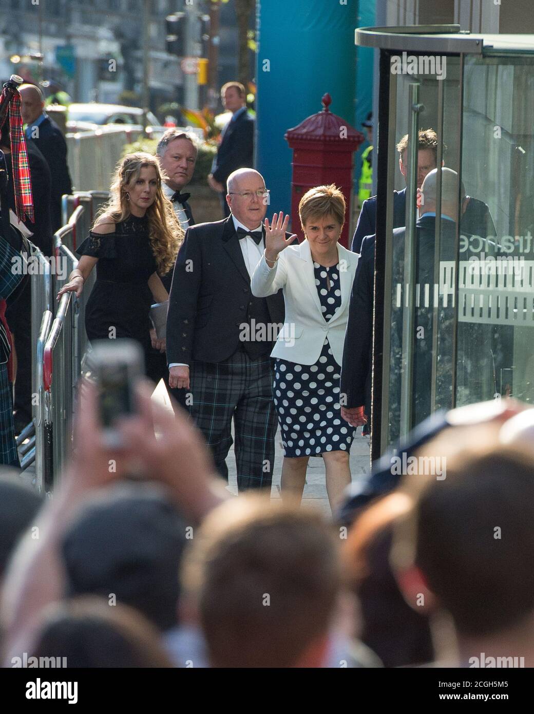 Édimbourg, Royaume-Uni. 31 mai 2017. Le premier ministre écossais, Nicola Sturgeon, a assisté au dîner de la Fondation Sir Tom Hunter au Centre international de conférences d'Édimbourg (EICC) à Édimbourg, où l'invité vedette, l'ex-président Barak Obama, doit prendre la parole. Le président Obama était déjà sur place par la porte arrière, aucun média n’ayant reçu de photographies. Crédit : Colin Fisher/Alay Live News. Banque D'Images