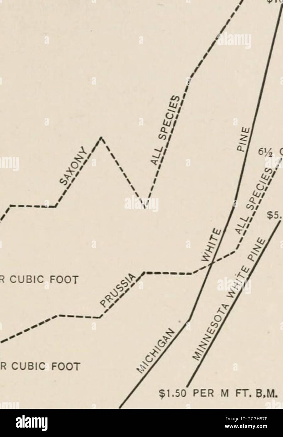 . L'évaluation des timberlands américains . celle de la France et 16 fois celle de la Grande-Bretagne.nous n'avons pas seulement utilisé le bois du berceau au cercueil butwallowed en route. Cela ne signifie pas, cependant, que le bois sera à temps remplacé en tout ou dans une mesure considérable. Il a trop de qualités manyprécieuses pour être entièrement remplacé. Il est léger, fort, facile à travailler, durable, un non-conducteur de chaleur et d'électricitéet surtout relativement bon marché même assurant que les prix atteindront dans le monde entier le niveau atteint dans les pays européens qui ne poussent pas assez pour eux Banque D'Images