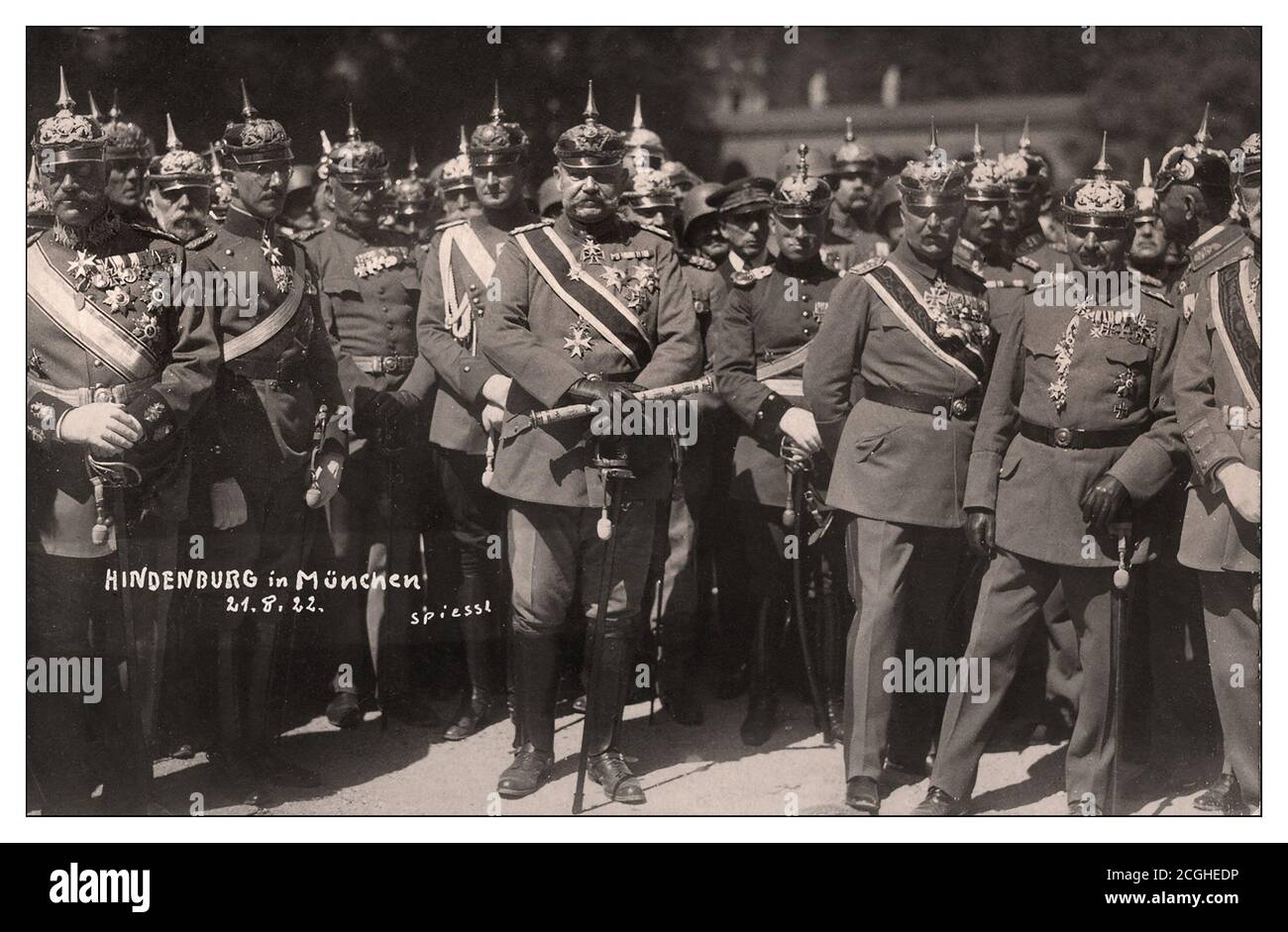 Président Hindenburg à Munich Allemagne 1922 Von Hindenburg 2e Président De la République allemande de Reich Weimar a succédé par Adolf Hitler Banque D'Images