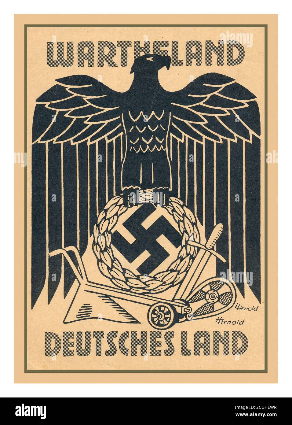 Le Reichsgau Wartheland était un Reichsgau allemand nazi formé de parties du territoire polonais annexé en 1939 pendant la Seconde Guerre mondiale Il comprenait la région de la Grande Pologne et les zones adjacentes. Certaines parties de Warthégau correspondaient à la province de Posen, préprussienne, de même nom Banque D'Images