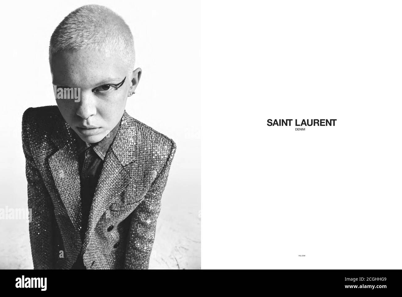 2010s UK Magazine annonce Saint Laurent Banque D'Images