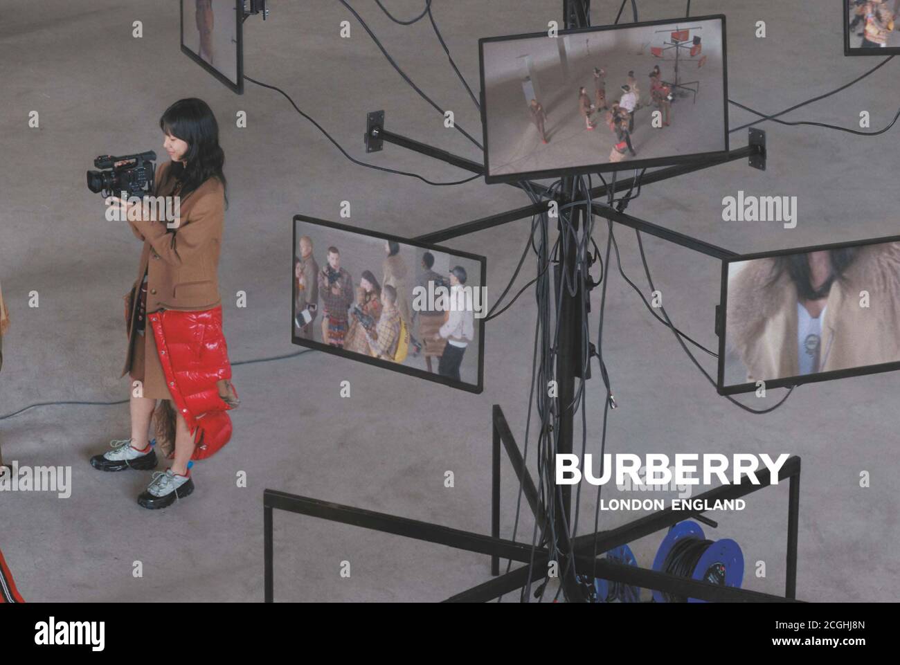 2010s UK Magazine Burberry Annonce Banque D'Images