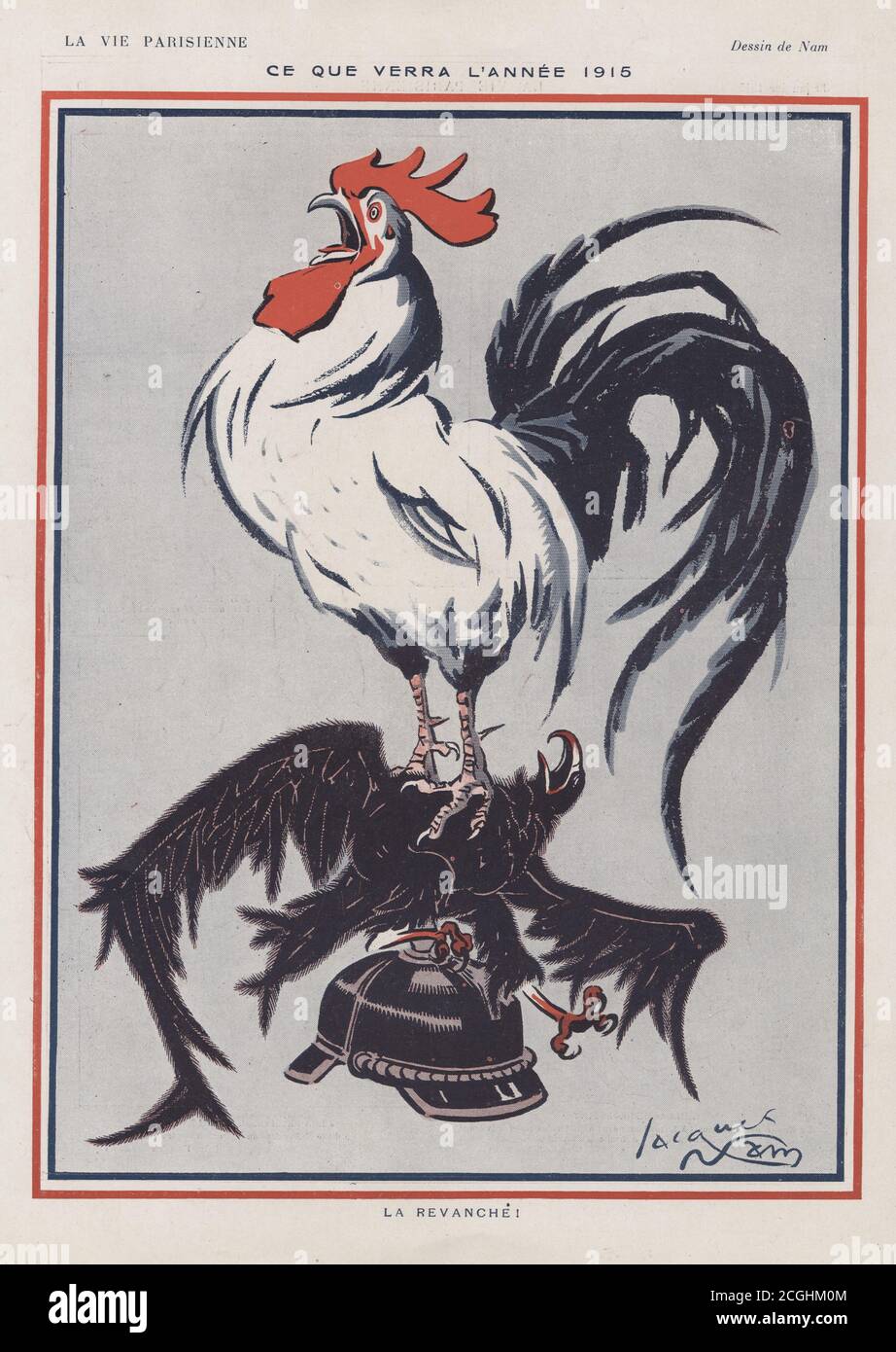 1910 France La Vie Parisienne Magazine Plate Banque D'Images